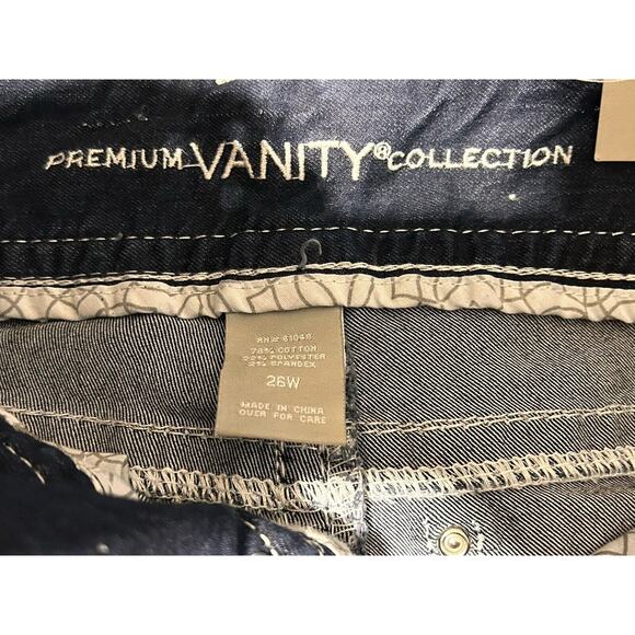 Vanity Premium Collection Jeans Womens 26x24 Slim Crop Embellished Triple Button - Picture 6 of 9